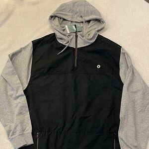 NWT - Jetty - Black & Gray Quarter zip “Stormfront” hoodie